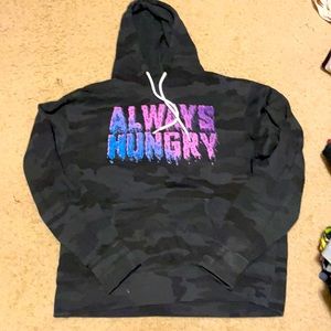 Always hungry camo hoodie Feed Me Fight Me